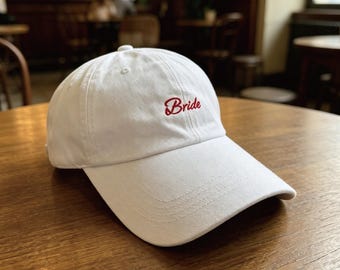 Chapeau de mariée en coton personnalisé avec texte personnalisé casquette brodée cadeau de fête de mariage casquette de célibataire
