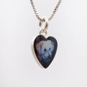 Personalized 12mm Heart Photo Charm/ Sterling Silver