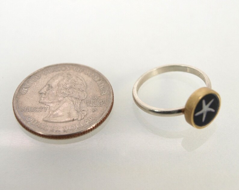 Starfish Photo Ring/Bronze & Silver image 2