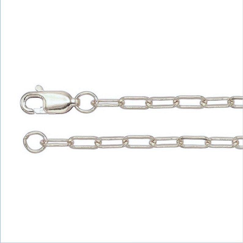 Sturdy Paperclip Chain/ 2.6mm/sterling silver image 1