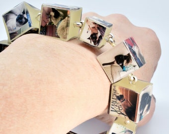 Personalized Photo Cube Bracelet