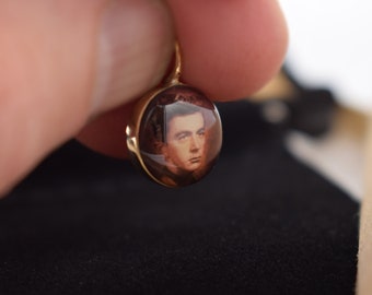 Personalized Gold Photo Charm/Pendant Slide /14 kt Yellow Gold 10mm Circle