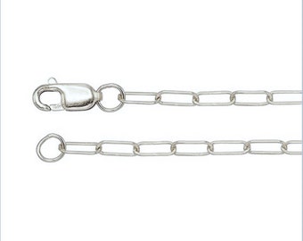 Fine Paperclip Chain/ 1.9mm/ sterling silver