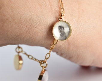 Personalized Photo Charm Bracelet/Gold-filled OR Sterling Silver