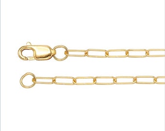Fine Paperclip Chain/ 1.9mm/gold filled
