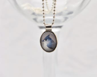 Tiny Bird Necklace in Sterling Silver
