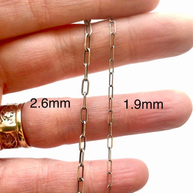 Sturdy Paperclip Chain/ 2.6mm/sterling silver image 3