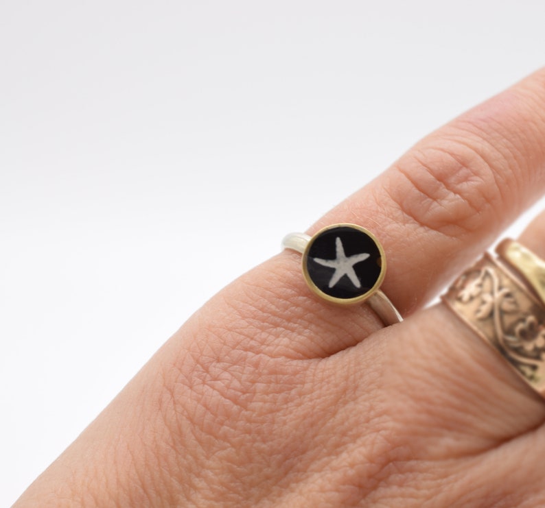 Starfish Photo Ring/Bronze & Silver image 4