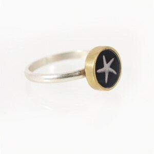 Starfish Photo Ring/Bronze & Silver image 1