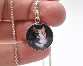 Collar con foto personalizado en plata de ley