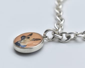 Personalized Photo Charm Bracelet in Sterling Silver