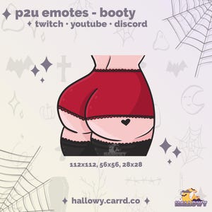 Premade LEWD Twitch Emote – Booty Cute Emote for Streamers and Discord - P2U - Instant Download - Lewd Emotes