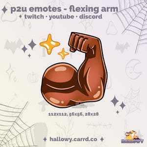 Muscle Arm Flex Emote: Twitch/Discord P2U Instant Download