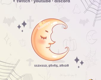 Punto de canal de Twitch prediseñado - Luna caprichosa Punto de canal adorable para streamers - P2U - Descarga instantánea - Canje de puntos de canal - Luna