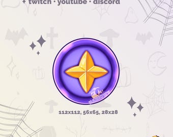 Punto de canal de Twitch prediseñado - Moneda caprichosa. Punto de canal adorable para streamers. P2U. Descarga instantánea. Canje de puntos de canal. Moneda morada.