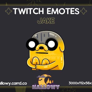 Emote Twitch preimpostata - Emote carina "Jake spaventato" per streamer e Discord - P2U - Download immediato - Emote Jake - Emote cartone animato
