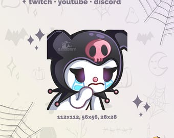 Emote de Twitch del anime Kuro llorando – Streamer/Discord P2U (Descarga digital)