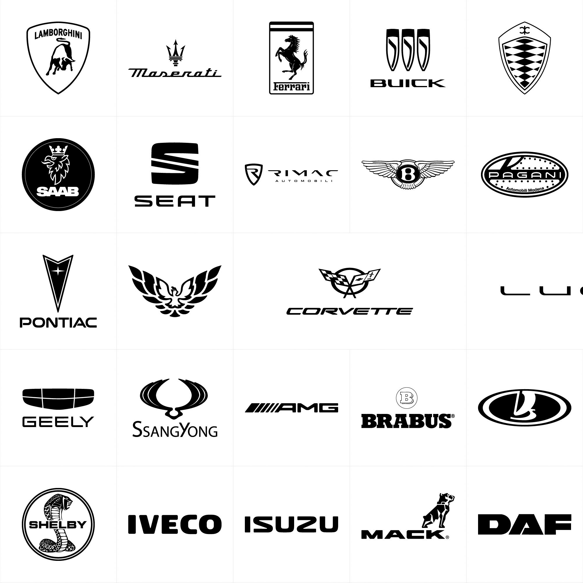Set Logo of Popular Brands of Cars, Collection of Car Emblems. Cars Logo  Svg Png Pdf Webp. Automobile Logo Pack Vectors. Flat Style. - Etsy Singapore, image size:2000x2000