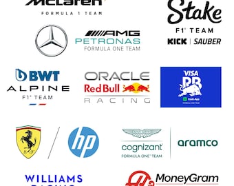 Formula 1 Teams logo SVG, Formula 1 SVG, Racing logo svg png pdf webp. F1 sign vector. Driver Logo F1 SVG.