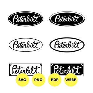 Peterbilt SVG Emblem Logo - svg png pdf webp. Peterbilt Sign SVG.  Automobile Logo Pack Vectors. American trucks Logo SVG. Automobile truck