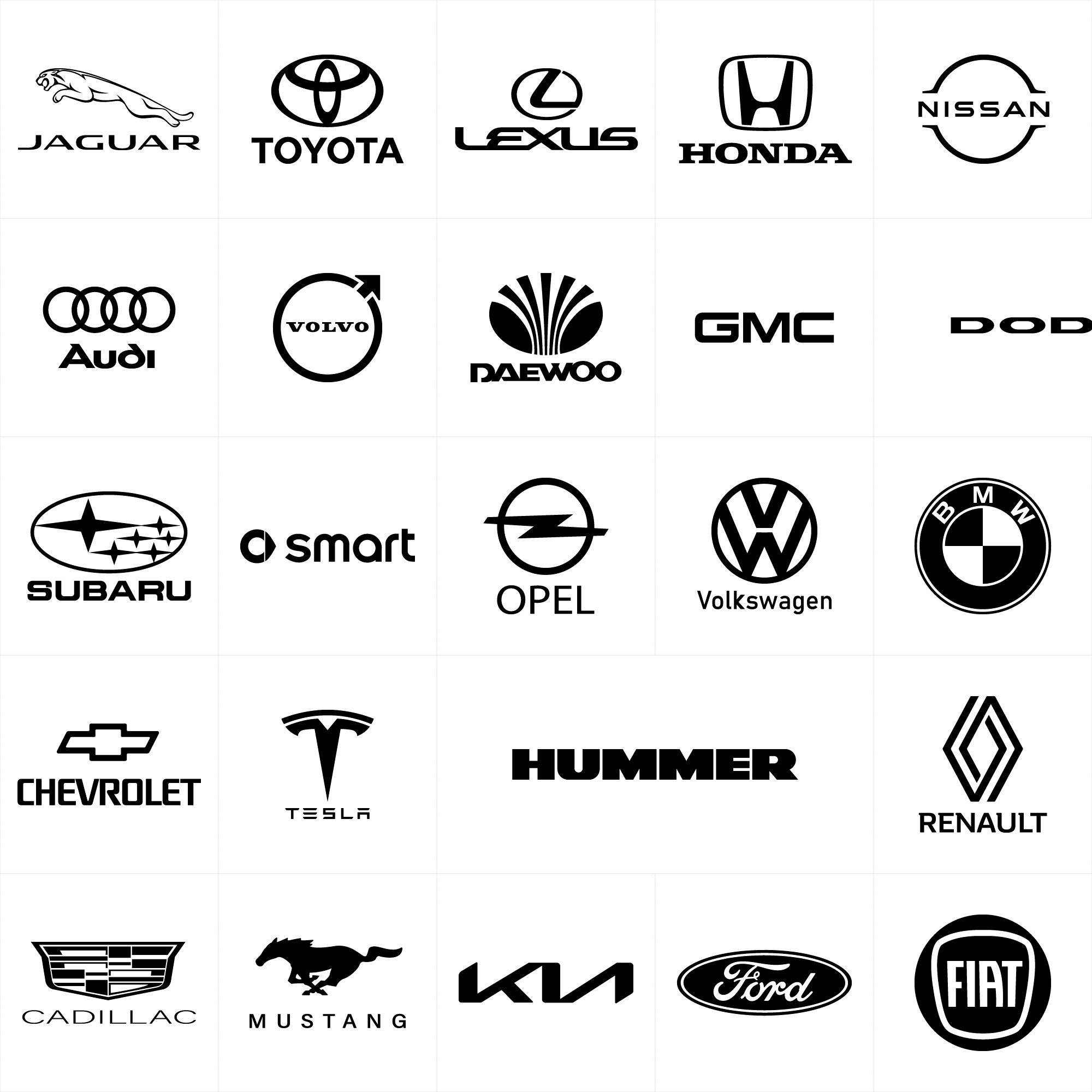 Set Logo of Popular Brands of Cars, Collection of Car Emblems. Cars ...
