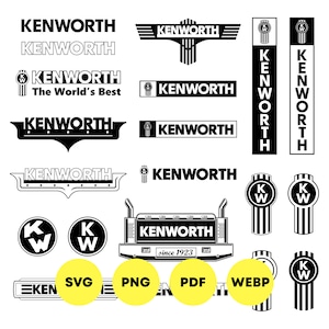 Kenworth SVG 20 Emblem Logo - svg png pdf webp. Kenworth Sign SVG.  Automobile Logo Pack Vectors. American trucks Logo SVG. Automobile truck