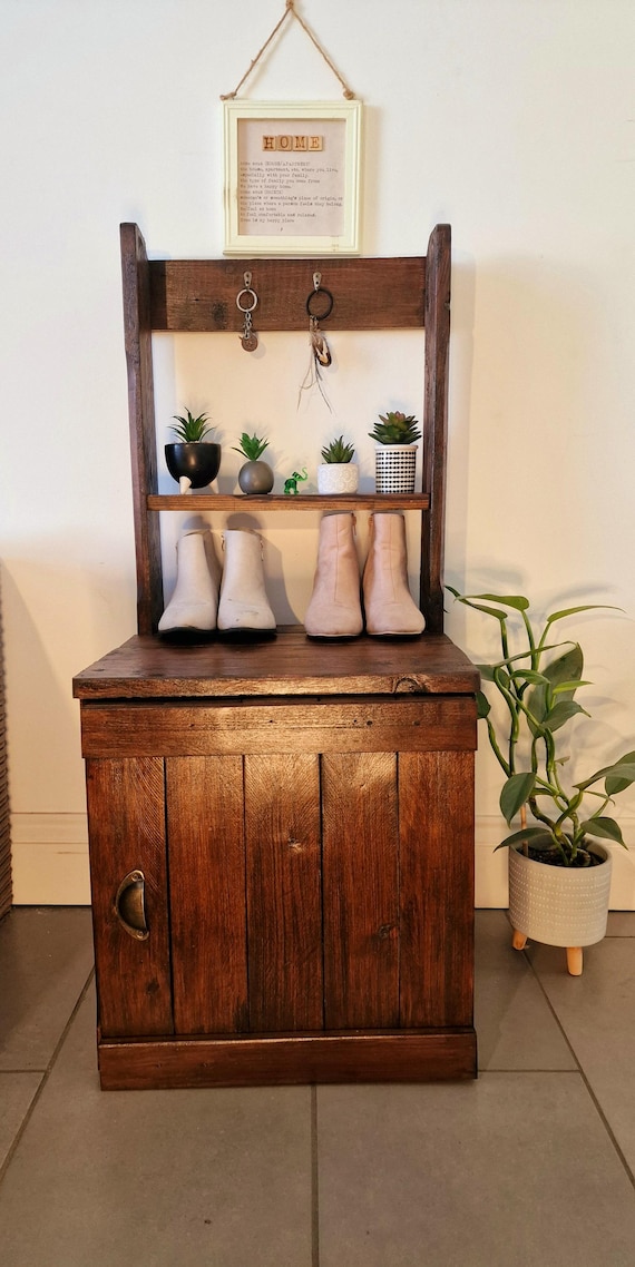 Handmade Wooden Entryway/mudroom Furniture | Keyholder | 2-tier