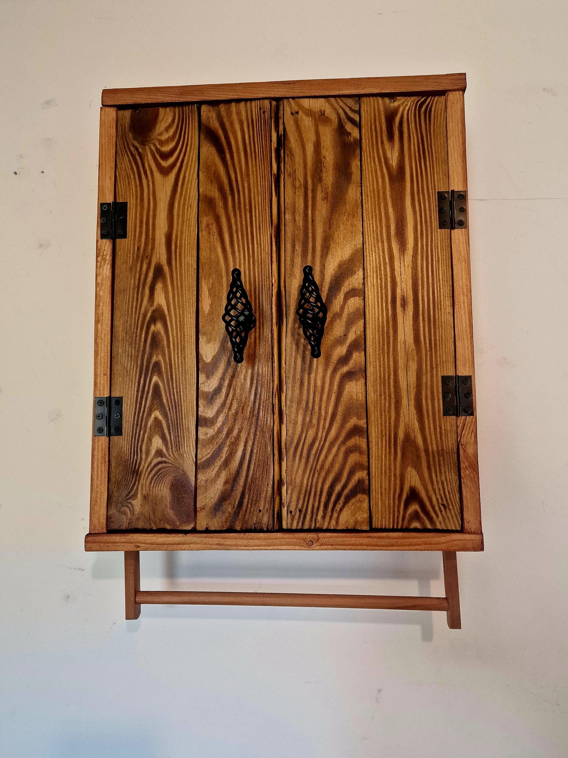 Handmade Wooden Cabinet with Towel Rack | Aesthetic and Functional