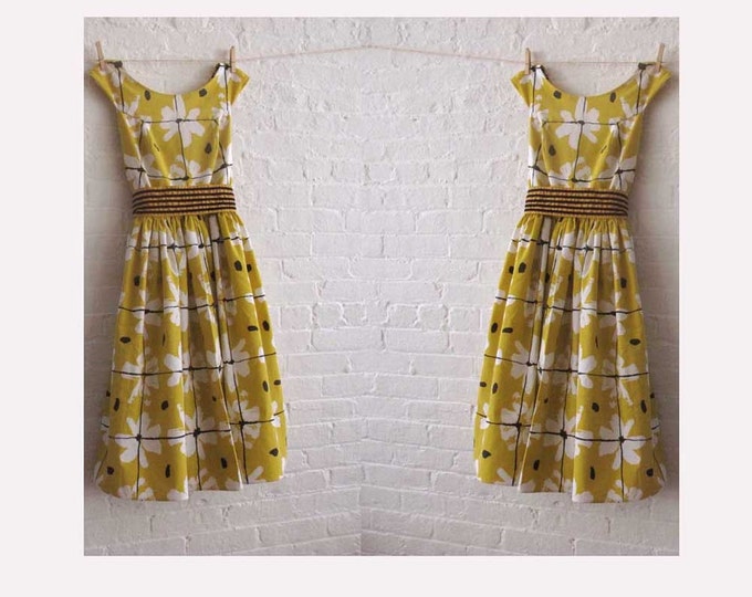 Yellow Tea Dress Etsy