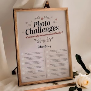Photo Challenges - Capturez des Moments Inoubliables - parfait pour les mariages, anniversaires, soirées entre amis, baby shower...