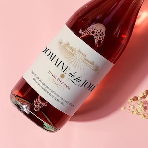 Étiquette VIN pour annoncer une grossesse - Tu vas être PAPA  - Personnalisable - Plusieurs versions possibles - A coller sur les bouteilles