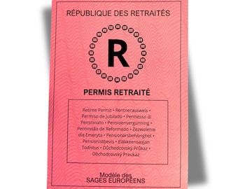 Permis Retraité : Le Cadeau Parfait pour Célébrer la Retraite - fêtes de départ à la retraite - anniversaire - occasion spéciale pour sénior