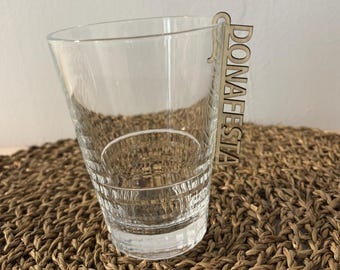 Customizable Wooden Glass Marker - Ideal for Your Receptions - Wedding Table Decoration - Wooden Name Holder