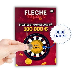 ROYAL ARROW - Gratta e vinci per l'annuncio della gravidanza | Il bambino sta arrivando | Gioco da grattare per il futuro papà