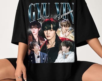 Retro Gyuvin ZB1 T-shirt, Zerobaseone Blue Paradise Album Shirt, ZB1 World Tour Shirt, ZB1 Jiwoong Zhang Hao Hanbin Seok Matthew Taerae