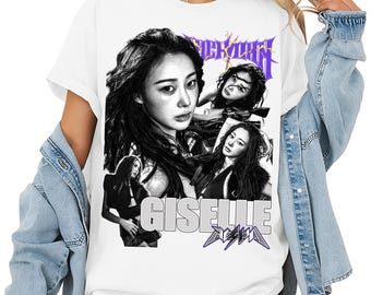 Retro Giselle Aespa T-shirt, Aespa Rich Man Shirt, I Am Enough as