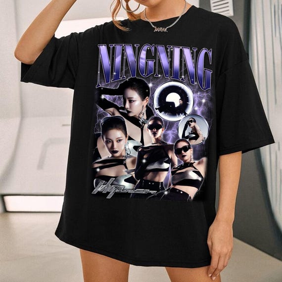 Retro Ningning Aespa Graphic T-shirt, Aespa Whiplash Album Shirt