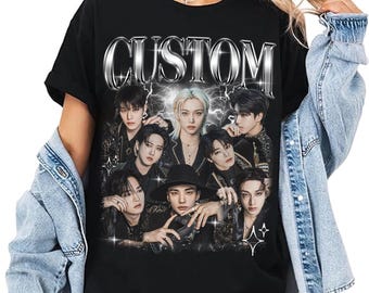 Camiseta Kpop personalizada, camiseta personalizada para fans de ídolos, camiseta pirata personalizada, regalo para fans de Kpop, camiseta de concierto, camiseta estética