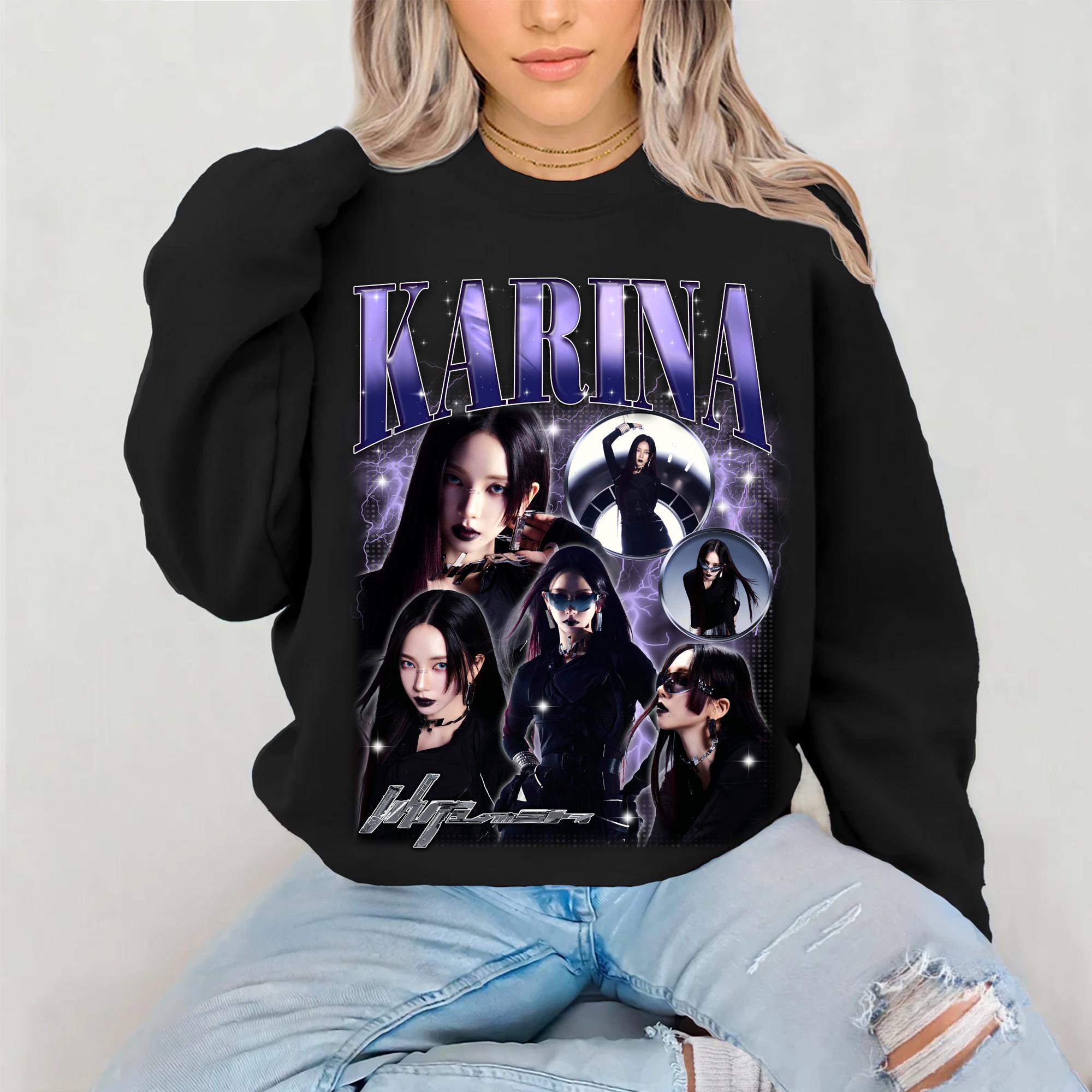 Retro Karina Aespa Graphic T-shirt, Aespa Whiplash Album Shirt