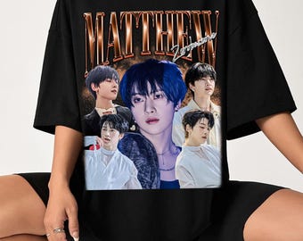 Retro Matthew ZB1 T-shirt, Zerobaseone Blue Paradise Album Shirt, ZB1 World Tour Shirt, ZB1 Jiwoong Zhang Hao Hanbin Seok Matthew Taerae