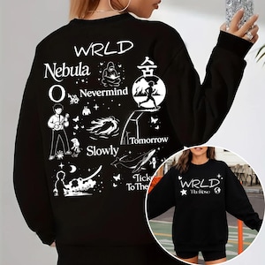 The Rose WRLD Tracklist Sweatshirt, The Rose Once Upon AWRLD World Tour 2025 Shirt, The Rose WRLD Road Map Shirt, The Rose Members