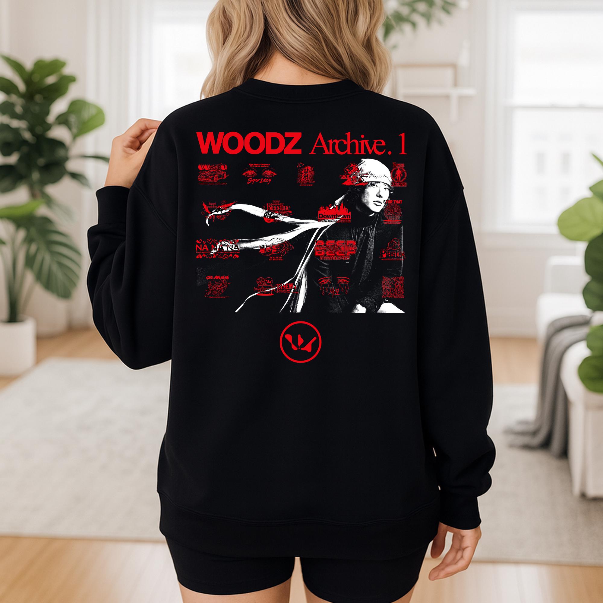 WOODZ Archive 1 Tracklist Hoodie, Woodz Slide Strum Mute Shirt