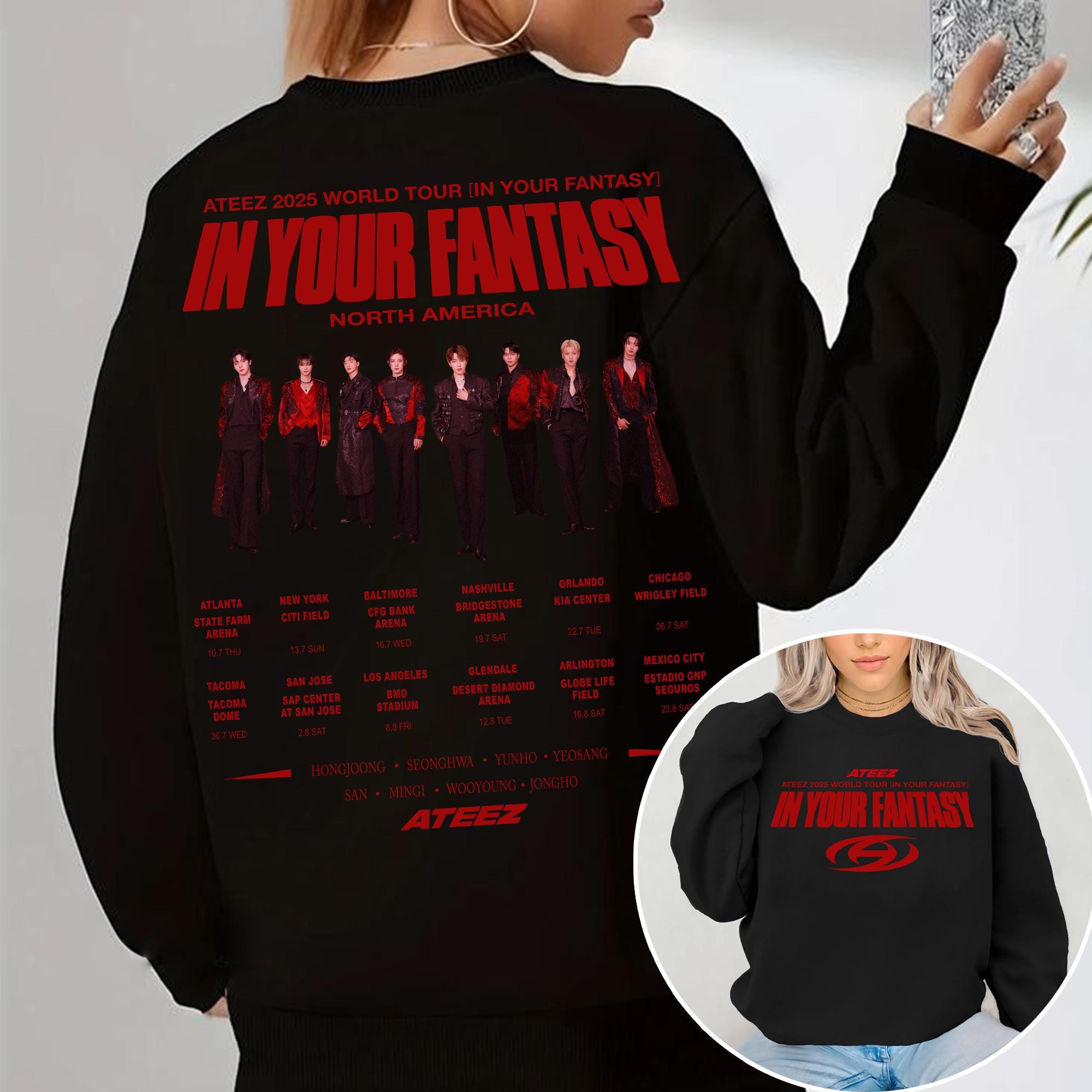 Wonderwall Ateez Hoodie Tour ATEEZ In Your Fantasy World Tour 2025