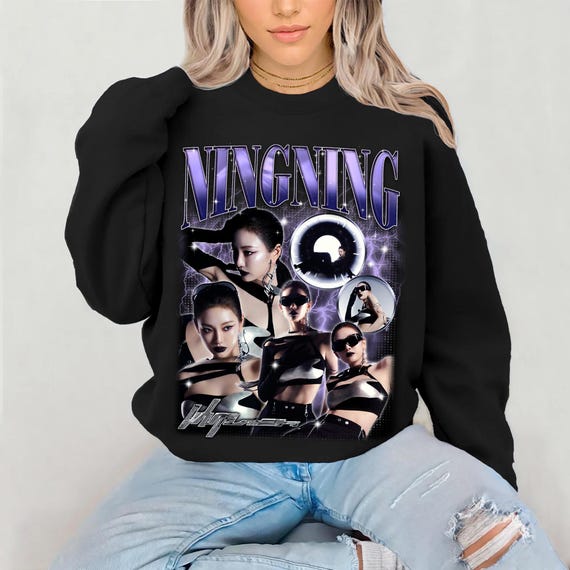 Retro Ningning Aespa Graphic T-shirt, Aespa Whiplash Album Shirt