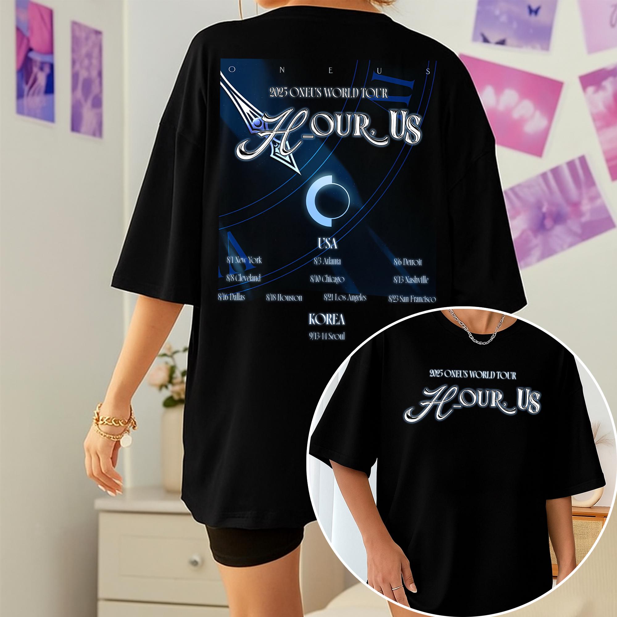 Oneus World Tour Hour Us 2025 T-shirt, Oneus 5X Album Shirt, Dear