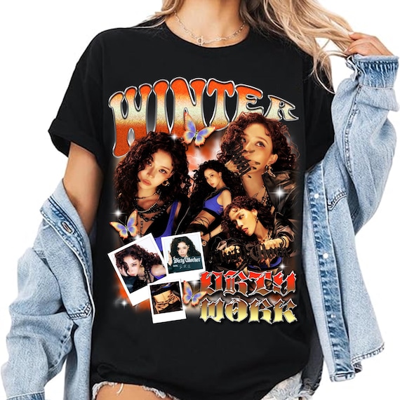 aespa dirty work Tシャツ　ウィンター aespa Official Merch Dirty Work Jersey T-Shirt | Amazon.com