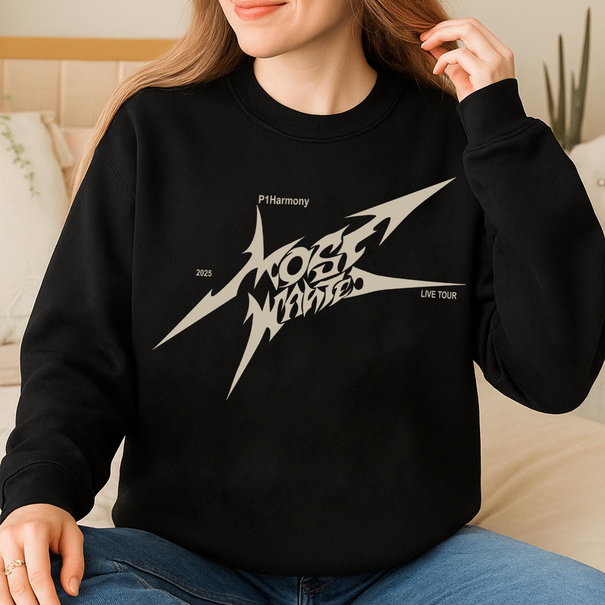 P1harmony ロンT LAYERED LONG SLEEVE トレカ P1harmony LIVE TOUR P1ustage H Most Wanted 2025 T-shirt, P1harmony