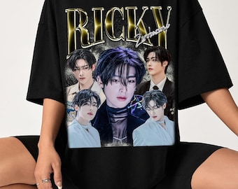 Retro Ricky ZB1 T-shirt, Zerobaseone Blue Paradise Album Shirt, ZB1 World Tour Shirt, ZB1 Jiwoong Zhang Hao Hanbin Seok Matthew Taerae