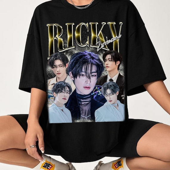 zb1 ゼベワン　MD シャツ　トレカ付き　ハンビン　新品未開封 Retro Ricky ZB1 T-shirt, Zerobaseone Blue Paradise Album Shirt
