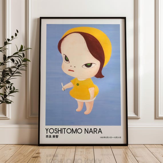 Girl With Yellow Hat, Yoshitomo Nara, Digital Poster Download - Etsy